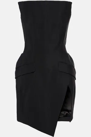 MUGLER CrÃªpe bustier dress