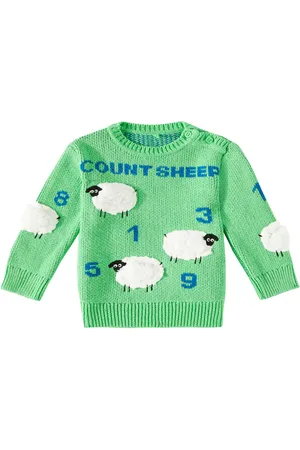 Stella McCartney Baby Count Sheep cotton and wool sweater