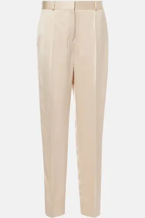 Totême High-rise satin straight pants