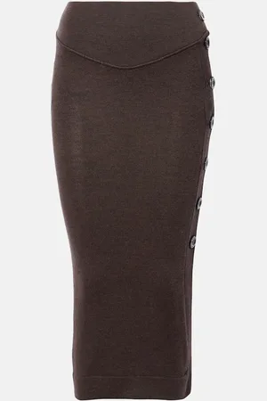Vivienne Westwood Pamela knitted wool midi skirt