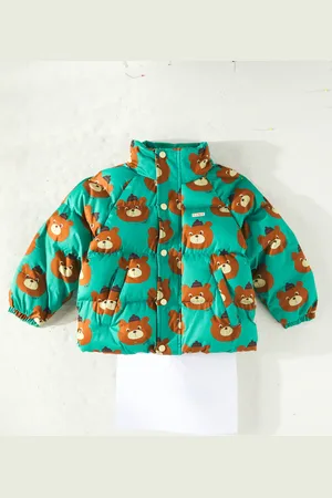 Tiny Cottons Bears cotton puffer jacket