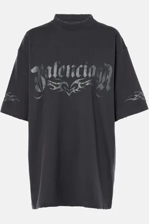 Balenciaga Logo oversized cotton jersey T-shirt
