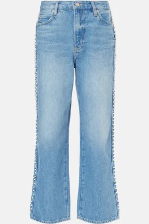 Frame Atelier Le Jane embellished cropped jeans