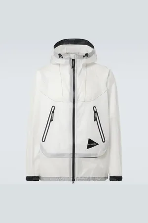 and wander Paneled PU raincoat