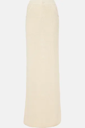 AYA MUSE Castu ribbed-knit cotton-blend maxi skirt