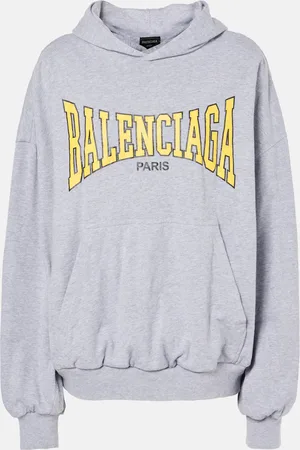 Balenciaga Logo cotton jersey hoodie