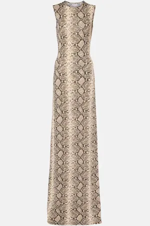 Marine Serre All Over Moon snake-print maxi dress