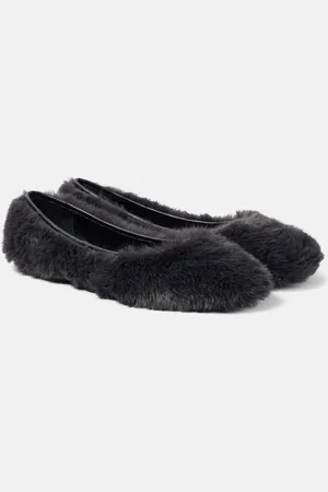 Robert Clergerie Masha faux fur ballet flats
