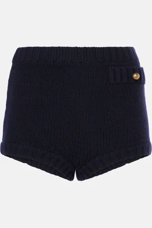 Chloé ChloÃ© High-rise wool and cashmere shorts