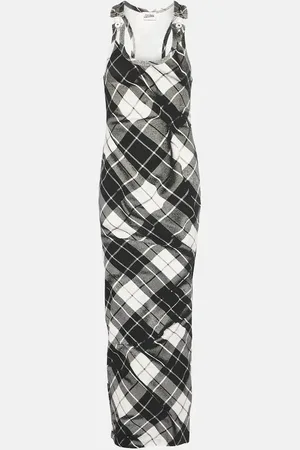 Jean Paul Gaultier Tartan cotton maxi dress