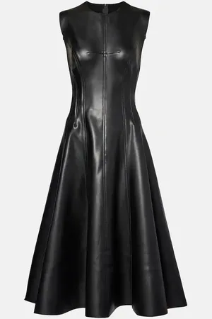 Norma Kamali Grace faux leather dress