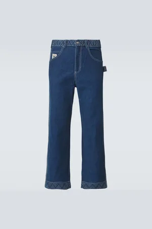 BODE Knolly Brook embroidered wide-leg jeans