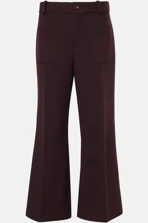 Chloé ChloÃ© Cropped wool wide-leg pants