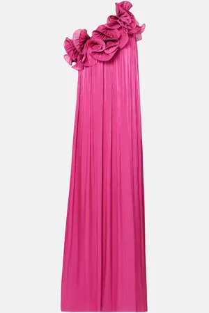 Costarellos Charmain ruffled georgette gown