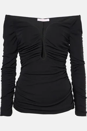 Carolina Herrera Off-shoulder ruched jersey top
