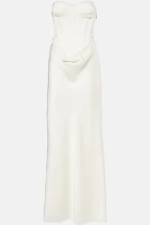 ROTATE Bridal embellished satin corset dress
