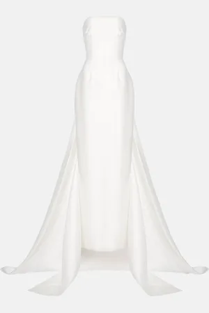 Solace Bridal Imani strapless satin twill gown