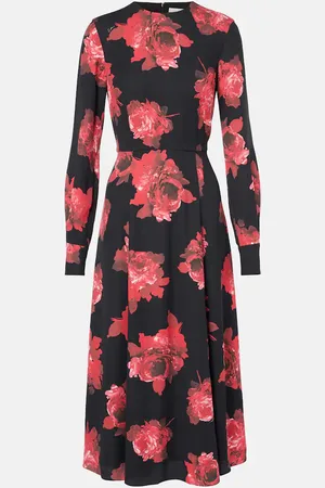 Erdem Floral crÃªpe midi dress