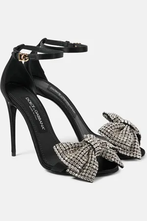 Dolce & Gabbana Bow Tie crystal-embellished satin sandals