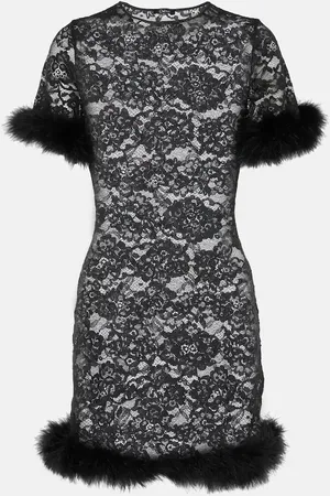 Oseree OsÃ©ree O-Lover feather-trimmed minidress