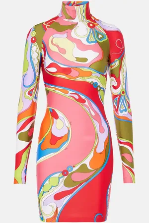 Puccini Orchidee jersey minidress