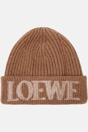 Loewe Logo ribbed-knit wool-blend beanie