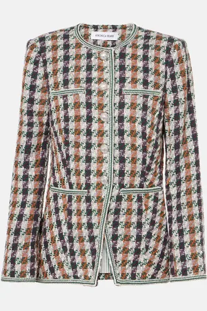 VERONICA BEARD Alessia houndstooth cotton-blend jacket