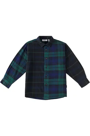 Molo Remon plaid cotton flannel shirt