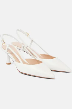Gianvito Rossi Bridal Ascent 55 leather slingback pumps