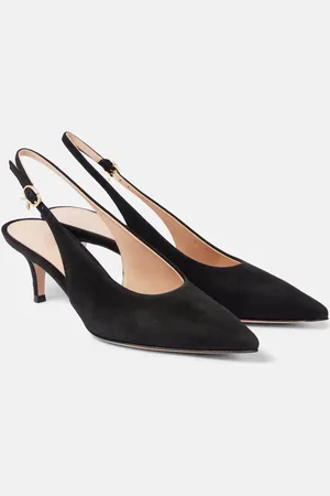 Gianvito Rossi Robbie 55 suede slingback pumps