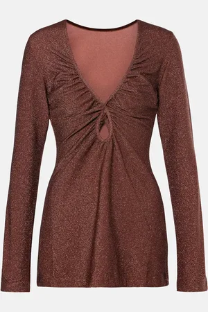 JOHANNA ORTIZ LamÃ© cutout top