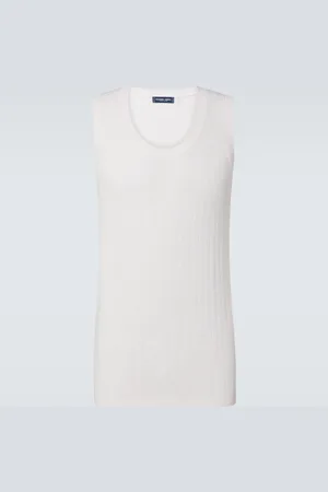 Frescobol Carioca Prado cotton and linen-blend tank top