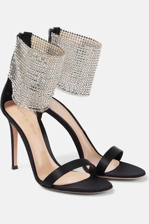 Gianvito Rossi Adore 105 embellished satin sandals