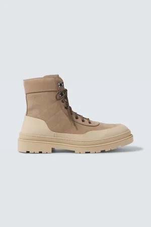 Brunello Cucinelli Leather lace-up boots