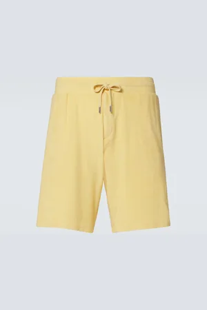 Frescobol Carioca Faustino cotton and linen-blend terry shorts