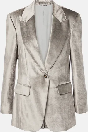 Brunello Cucinelli Cotton-blend velvet blazer