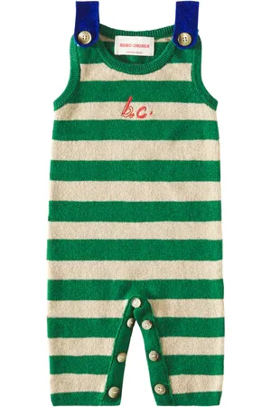 Bobo Choses Baby BC striped knitted overalls