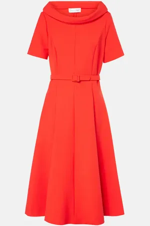 Oscar de la Renta Wool-blend midi dress