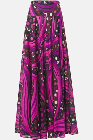 Puccini Fontane cotton muslin maxi skirt