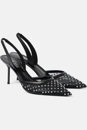 PARIS TEXAS Lidia 80 embellished mesh slingback pumps