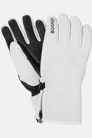 Bogner Dana quilted leather ski gloves