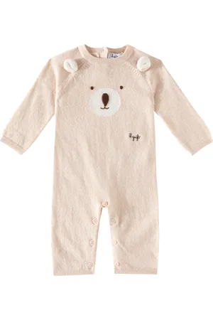 Il gufo Baby embroidered virgin wool onesie