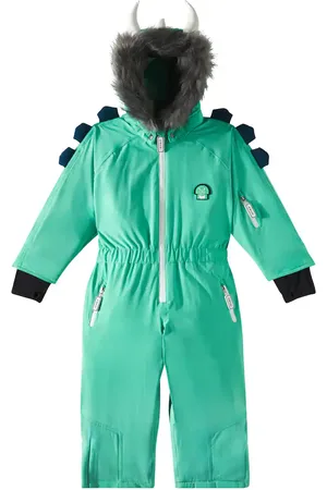 Roarsome Spike The Dinosaur faux fur-trimmed snowsuit