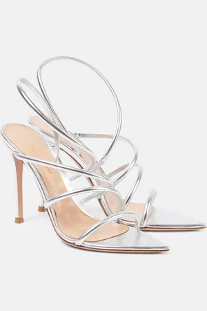 Gianvito Rossi Ettie 105 metallic leather sandals
