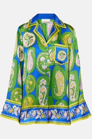 ALÉMAIS AlÃ©mais Printed silk satin shirt
