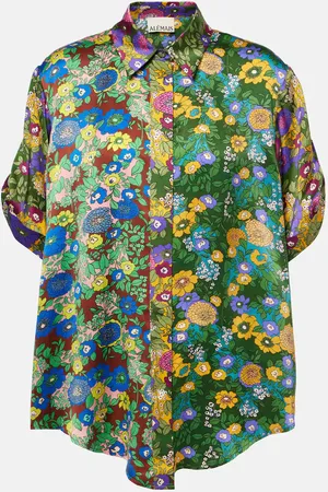 ALÉMAIS AlÃ©mais Printed silk satin shirt
