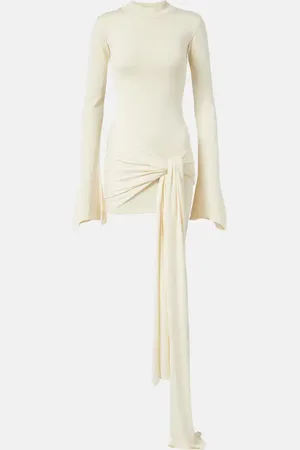 AYA MUSE Gathered silk-blend minidress