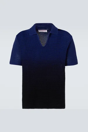 Orlebar Brown Cotton crochet polo shirt