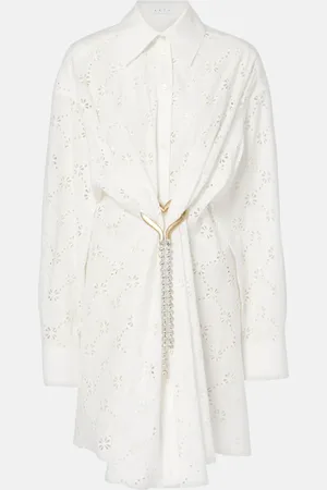 AREA Draped cotton shirt dress