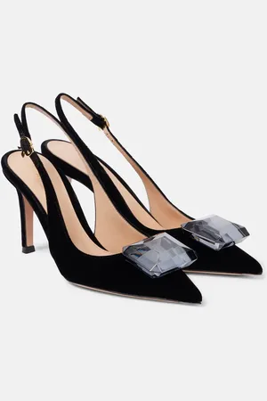Gianvito Rossi Jaipur 85 velvet slingback pumps